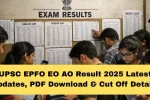 UPSC EPFO EO AO Result 2025 Date, PDF & Cut Off